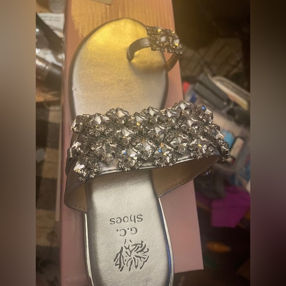 Glamorous Silver Embellished Women's Sandals​ - Picture 5 of 6